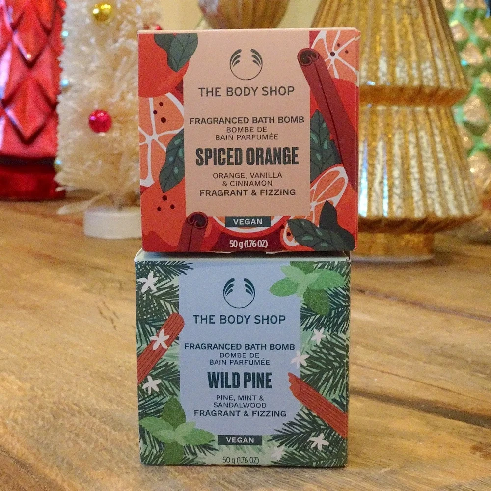 NEW! The Body Shop Vegan Spiced Orange Bath Bomb - Orange, Vanilla, Cinnamon